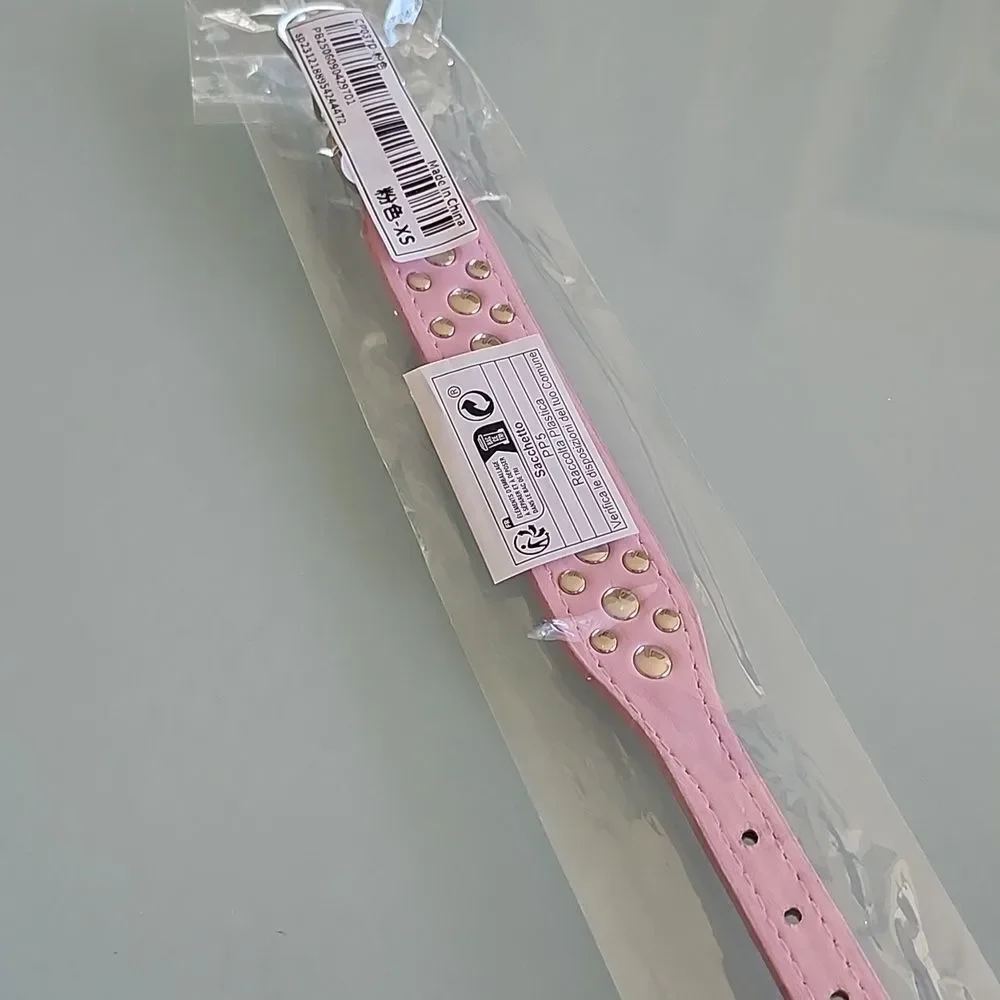 Pink Dog Collar With Blingy Rhinestones Barbiecore